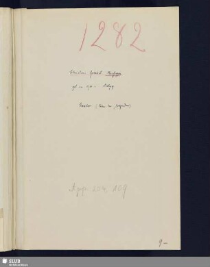 Nr. 109. Reissiger, Christian Gottlieb