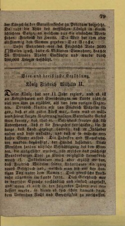 Vier und dreißigste Erzählung. König Friedrich Wilhelm II.