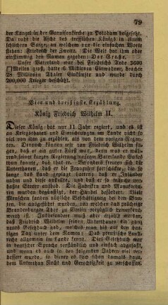 Vier und dreißigste Erzählung. König Friedrich Wilhelm II.