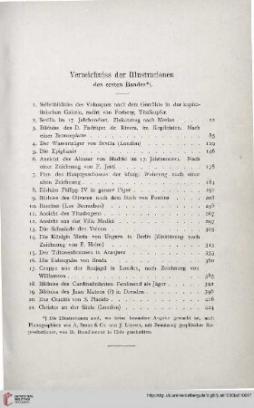 Verzeichnis der Illustrationen des ersten Bandes