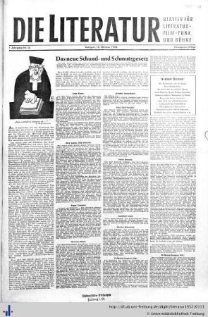 Nr. 15, 15. Oktober 1952