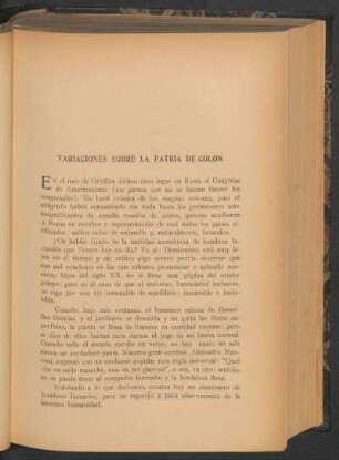 Variaciones sobre la patria de Colón