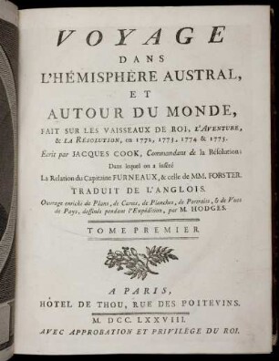 T. 1: Voyage Dans L'Hémisphère Austral, Et Autour Du Monde. Tome Premier