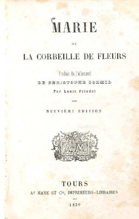 Marie ou La corbeille de fleurs