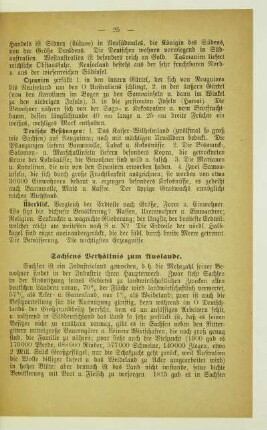 Sachsens Verhältnis zum Auslande
