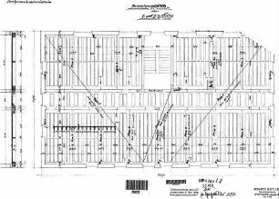 Stuttgart-Untertürkheim Pbf: Wohngebäude Ledigenheim (Augsburgerstr.) Schalplan Decke über 1.Stock
