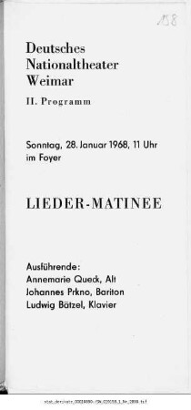Lieder-Matinee