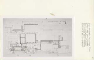 Turn- und Sportschule, Berlin-Britz (Diplomarbeit bei Kurt Dübbers): Grundriss Kellergeschoss 1:200