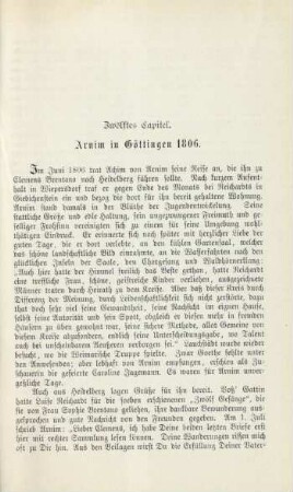 Zwölftes Capitel. Arnim in Göttingen 1806