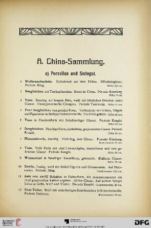 China- Sammlung (Nr. 1-203)