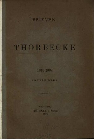 Brieven van Thorbecke : 1830 - 1832