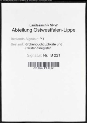 Heiratsbelege zum Zivilstandsregister von Schwerte (H 1811)