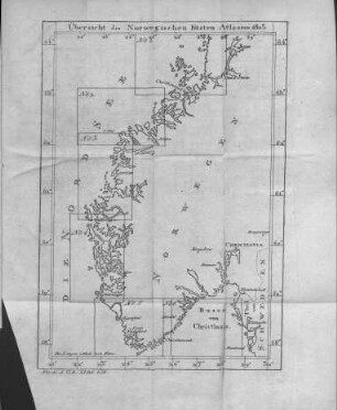 Übersicht des Norwegischen Küsten-Atlasses 1803