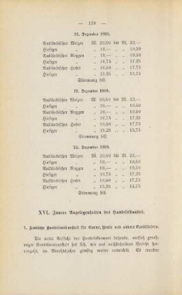 XVI. Innere Angelegenheiten des Handelsstandes.
