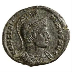 Münze, Follis, Aes 3, 320 n. Chr.