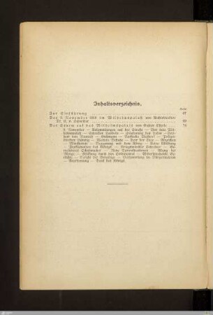 Inhaltsverzeichnis