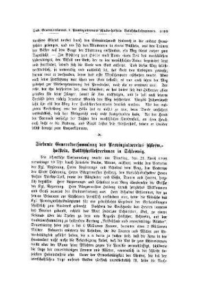 Siebente Generalversammlung des Provinzialvereins schlesw.-holstein. Volksschullehrerinnen in Schleswig