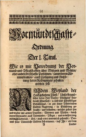 Churfürstlicher Pfaltz bey Rhein/ [et]c. Ernewert und Verbesserte Lands-Ordnung