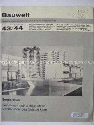 Fachzeitschrift "Bauwelt" über die Entstehung und die Architektur von Wolfsburg