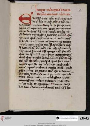 Henricus de Coesveldia, Meditatio sive praeparatio ad missam