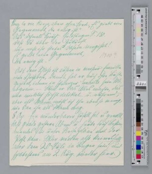 Brief an Alice Bensheimer