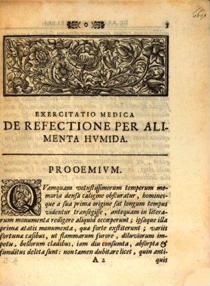 Exercitatio med. de refectione celeri per alimenta huida, ad duct. Hippocr. Aph. 2,II