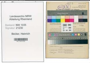 Entnazifizierung Heinrich Becker , geb. 24.04.1904 (Lampenmeister)