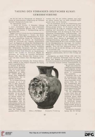 Tagung des Verbandes deutscher Kunstgewerbevereine