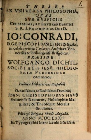 Theses Ex Vniversa Philosophia