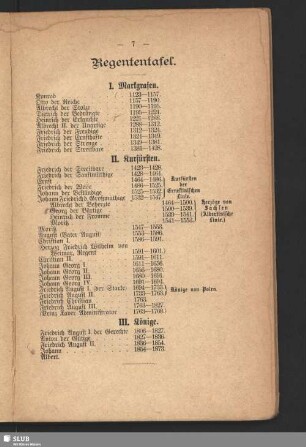 Regententafel