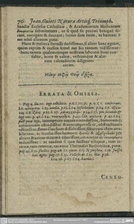 Errata & Omissa