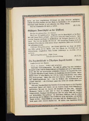 Die Neujahrsschlacht in Ostgalizien siegreich beendet.