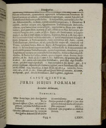 Caput Quintum. Juris Hujus Formam breviter delineans.