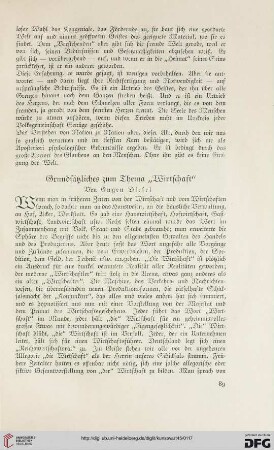 Grundsätzliches zum Thema "Wirtschaft"