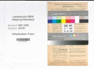 Entnazifizierung Franz Uhlenkueken, geb. 18.11.1902 (Beamter)