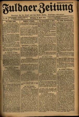 Ausgabe vom Mittwoch, den 14. April 1926.