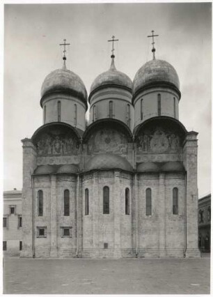 Moskau, Russland. Kreml. Mariä-Himmelfahrts-Kathedrale (Uspenski-Kathedrale) (Fioravanti, 1475-1479), Apsiden