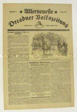 Sonderdruck der "Dresdner Volkszeitung" zur Reichstagswahl 1924
