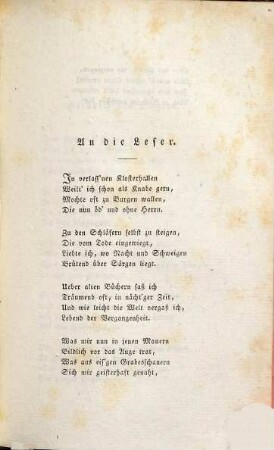 Balladen und Romanzen, [1]