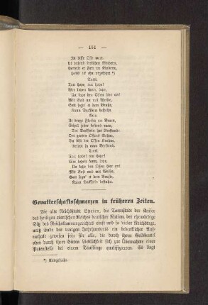 Gevatterschaftsschmerzen in früheren Zeiten.