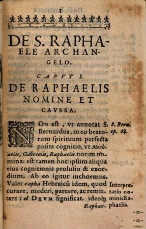 S. Raphaelis Archangeli Historia