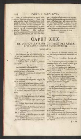 Caput XIIX. De Difficultatibus Imperatori Circa Ejus Resignationem Occurrentibus.