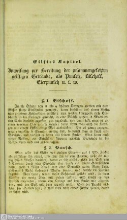 Eilftes Kapitel. Anweisung zur Bereitung der zusammengesetzten geistigen Getränke, als Punsch, Bischoff, Eierpunsch u.s.w.