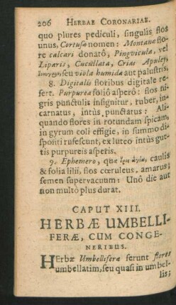 Caput XIII. Herbae Umbelliferae, Cum Congeneribus.