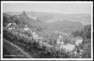 Scharfenstein. Blick auf Scharfenstein