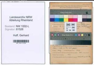Entnazifizierung Gerhard Huff , geb. 30.03.1915 (Assessor)