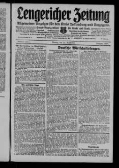 Lengericher Zeitung : allgemeiner Anzeiger für den Kreis Tecklenburg und Umgegend : Amtsblatt für die Aemter Lengerich und Lienen in Westfalen : Haupt-Anzeigenblatt für Stadt und Land : Organ des Landratsamtes und Amtsgericht in Tecklenburg : unabhängige Tageszeitung für die Orte Lengerich, Hohne, Tecklenburg, Ladbergen, Lienen, Kattenvenne, Natrup-Hagen, Brochterbeck, Westerkappeln, Leeden und Ledde