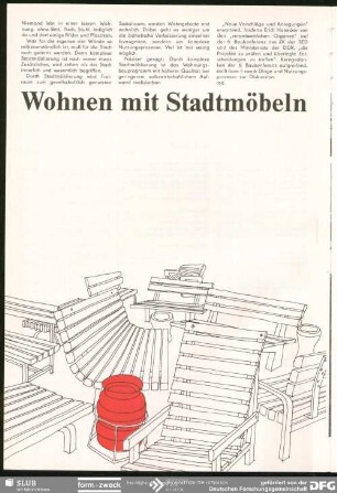 Wohnen mit Stadtmöbeln : Wohnen mit Stadtmöbeln