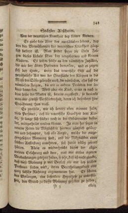 Sechster Abschnitt. Von der venerischen Krankheit bey kleinen Kindern.