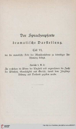Der Sprachenpforte dramatische Darstellung Teil VI […]